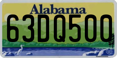 AL license plate 63DQ500