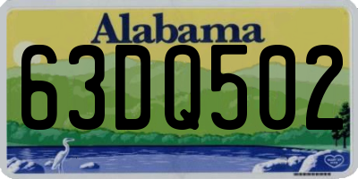 AL license plate 63DQ502