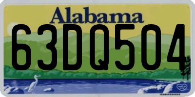 AL license plate 63DQ504