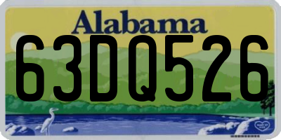 AL license plate 63DQ526