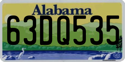 AL license plate 63DQ535