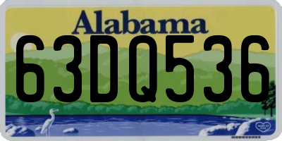 AL license plate 63DQ536