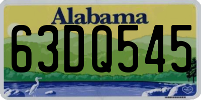 AL license plate 63DQ545