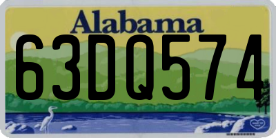 AL license plate 63DQ574