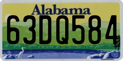 AL license plate 63DQ584