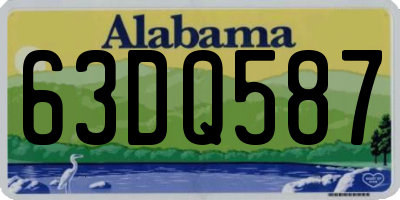 AL license plate 63DQ587