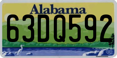AL license plate 63DQ592