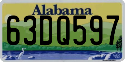 AL license plate 63DQ597