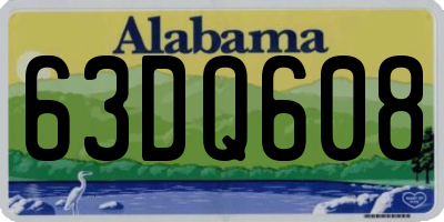 AL license plate 63DQ608