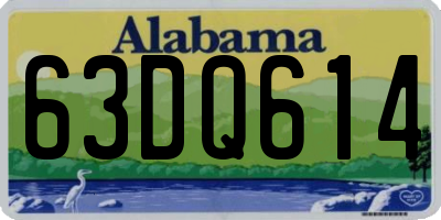 AL license plate 63DQ614