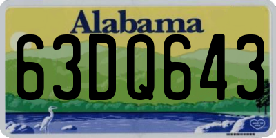AL license plate 63DQ643