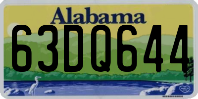AL license plate 63DQ644