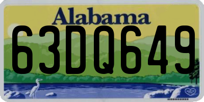 AL license plate 63DQ649