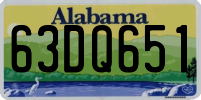 AL license plate 63DQ651