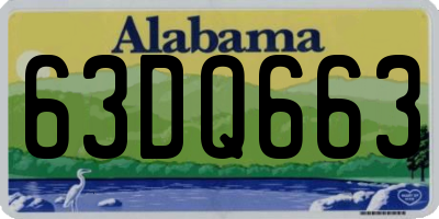 AL license plate 63DQ663