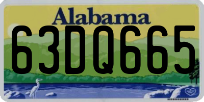 AL license plate 63DQ665