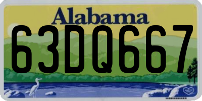 AL license plate 63DQ667