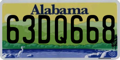 AL license plate 63DQ668