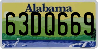 AL license plate 63DQ669
