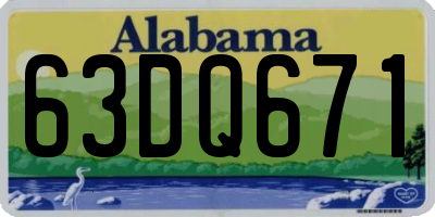 AL license plate 63DQ671