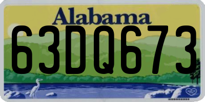 AL license plate 63DQ673