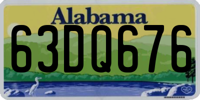 AL license plate 63DQ676