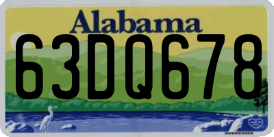 AL license plate 63DQ678