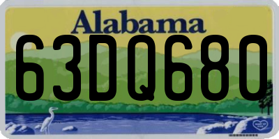 AL license plate 63DQ680