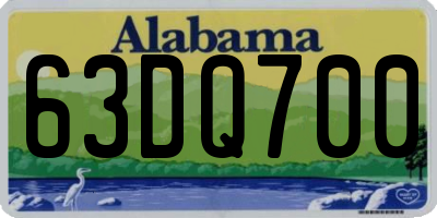 AL license plate 63DQ700