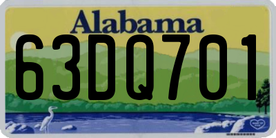 AL license plate 63DQ701