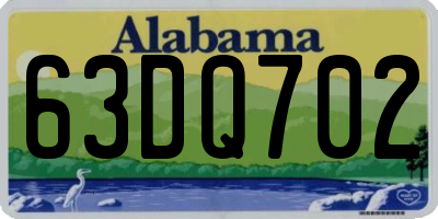 AL license plate 63DQ702