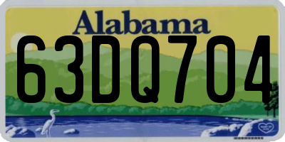 AL license plate 63DQ704