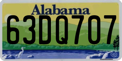 AL license plate 63DQ707