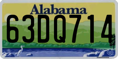AL license plate 63DQ714
