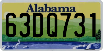AL license plate 63DQ731