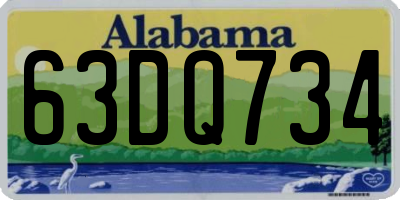 AL license plate 63DQ734