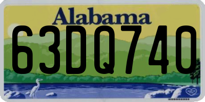 AL license plate 63DQ740
