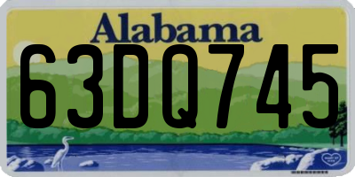 AL license plate 63DQ745