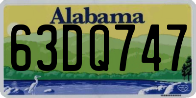 AL license plate 63DQ747