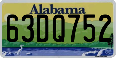 AL license plate 63DQ752