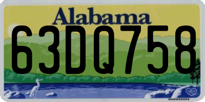 AL license plate 63DQ758