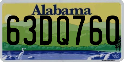 AL license plate 63DQ760