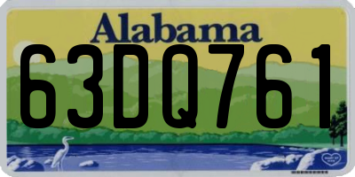 AL license plate 63DQ761