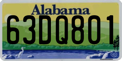 AL license plate 63DQ801