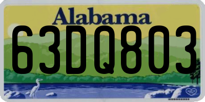 AL license plate 63DQ803