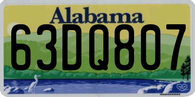 AL license plate 63DQ807