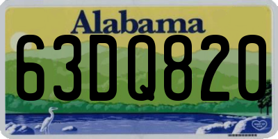 AL license plate 63DQ820