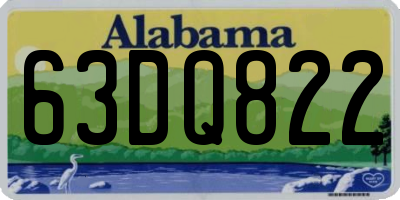 AL license plate 63DQ822