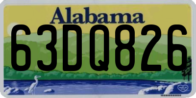 AL license plate 63DQ826