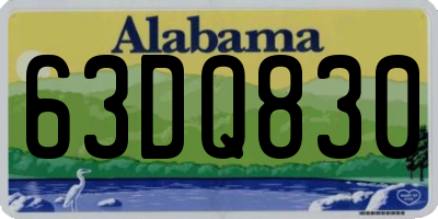 AL license plate 63DQ830